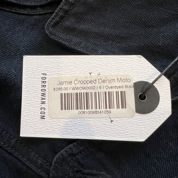 Rowan Jamie Cropped Denim Moto Jacket Women's-Size S - Picture 13 of 13